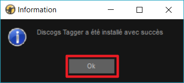 Capture d'écran de l'application MediaMonkey, confirmation d'installation d'une extension.