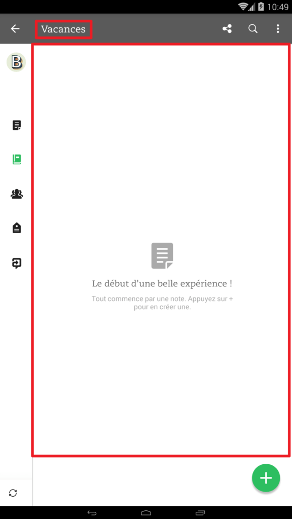 Le nouveau carnet, vide.