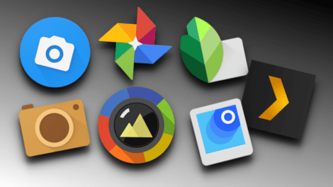 Assemblage logos applications Android photos et vidéos personnelles