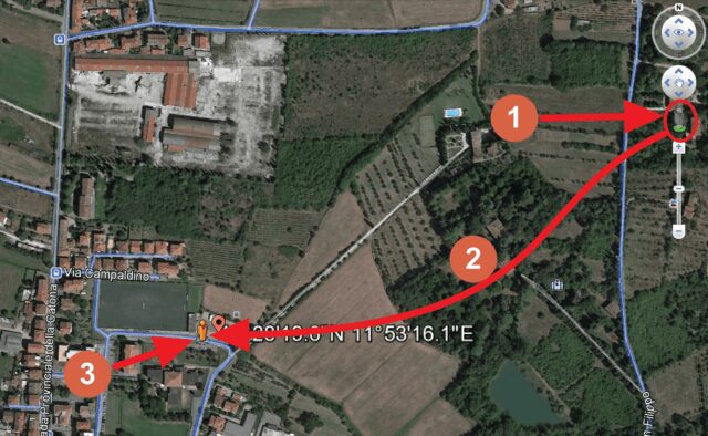 Capture d'&eacute;cran Google Earth : utilisation du mode Street View