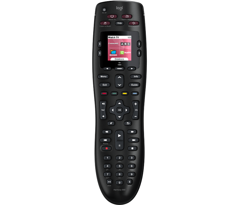 Photo d'une télécommande Logitech Harmony 665.